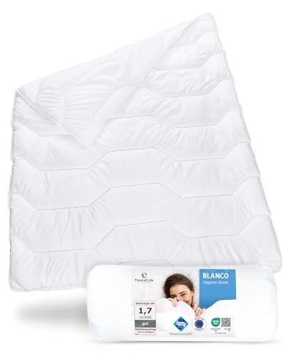 Sommerdecke 135x220 BLANCO | Luftige Schlaf-Decke mit...
