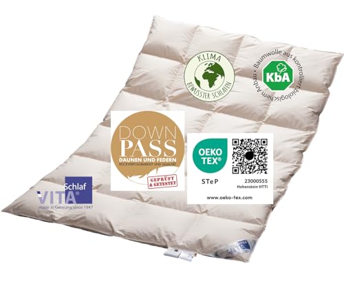 Vitaschlaf® Bio-Luxe-KBA TESTSIEGER - W6 - EXTRA WARM 100%...