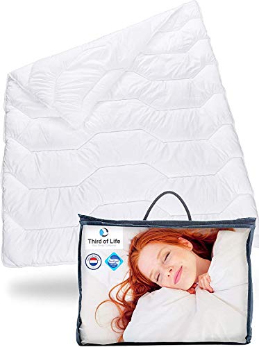 Sommerdecke 135x220 Blanco | Luftige Schlaf-Decke mit...